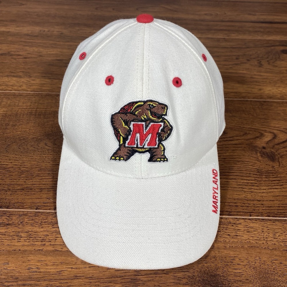 Vintage Maryland Terrapins Hat Top Of The World Strapback Cap White Terps NCAA